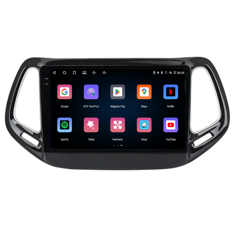 Navigatie Jepp Compass (2016-2021), Ecran 10 inch, Carplay / Android auto, Youtube, Waze
