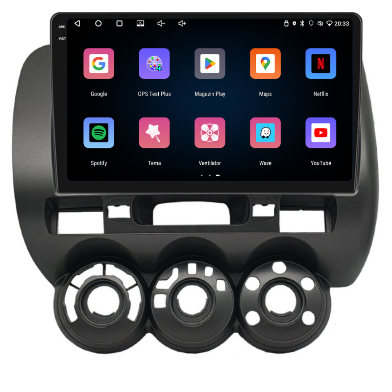 Navigatie Honda Jazz / Fizz (2002-2008), Ecran 9 inch, Carplay / Android auto, Youtube, Waze