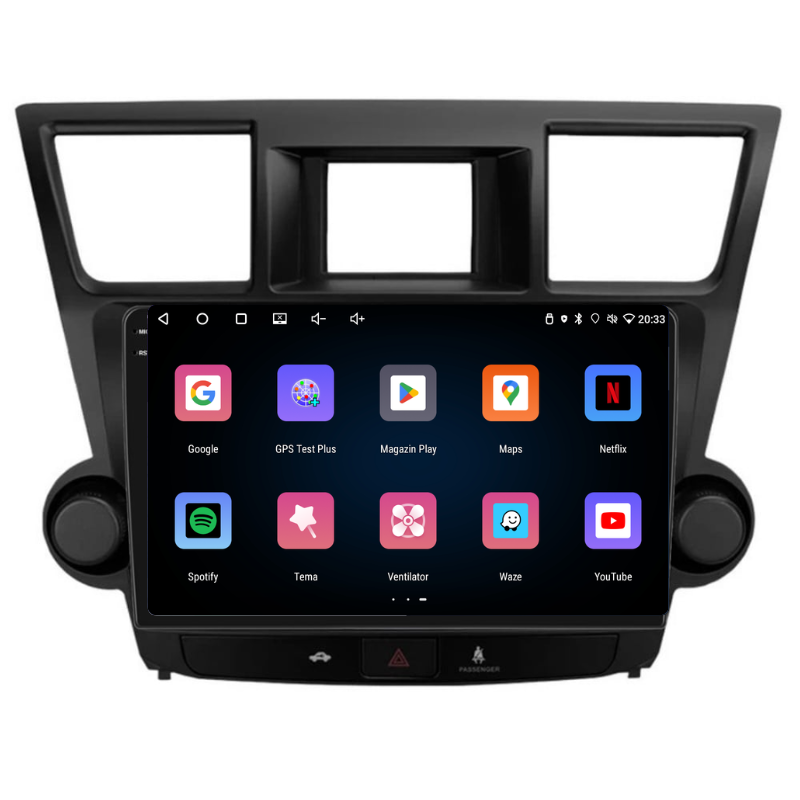 Navigatie Toyota Highlander (2008-2014), Ecran 10 inch, Carplay / Android auto, Youtube, Waze