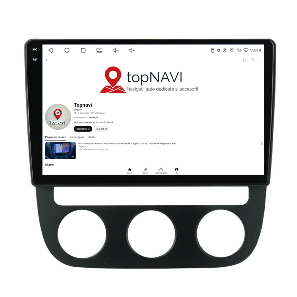 Navigatie Volkswagen Golf 5 (2004-2009), Android, Ecran 10", Carplay / Android auto, Clima Auto