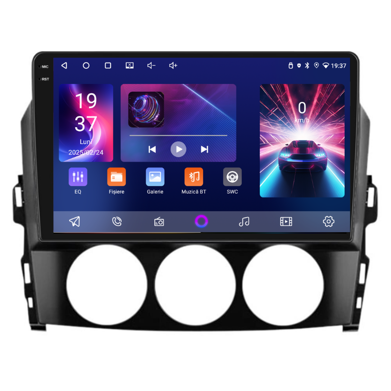 Navigatie Mazda MX-5 (2005-2015), Ecran 9 inch, Carplay / Android auto, Youtube, Waze
