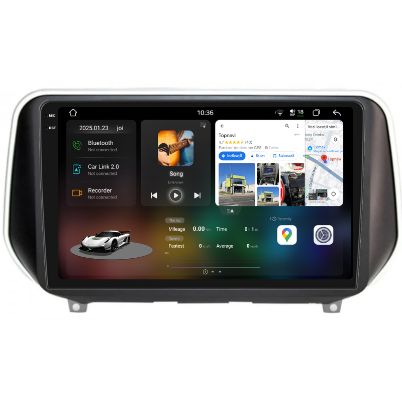 Navigatie Hyundai Santa Fe (2018+), Ecran 10 inch, Carplay / Android auto, Youtube, Waze