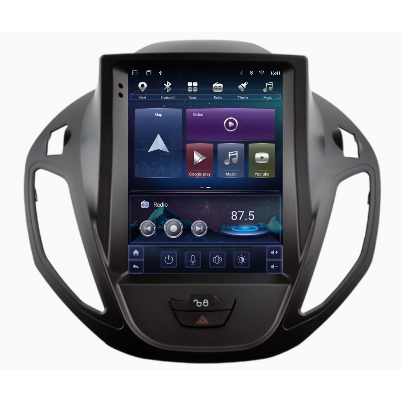 Navigatie Ford B-Max (2014-2018), Ecran tip tesla 9,7 inch, Carplay / Android auto, Youtube, Waze