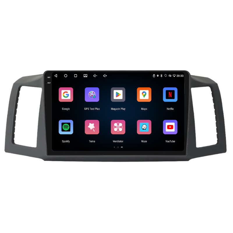 Navigatie Jeep Grand Cherokee (2004-2007), Ecran 10 inch, Carplay / Android auto, Youtube, Waze