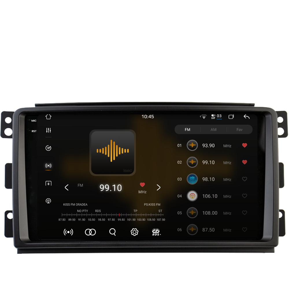 Navigatie Smart For Two / For Four (2005-2010), Android, Ecran 9", Carplay / Android auto