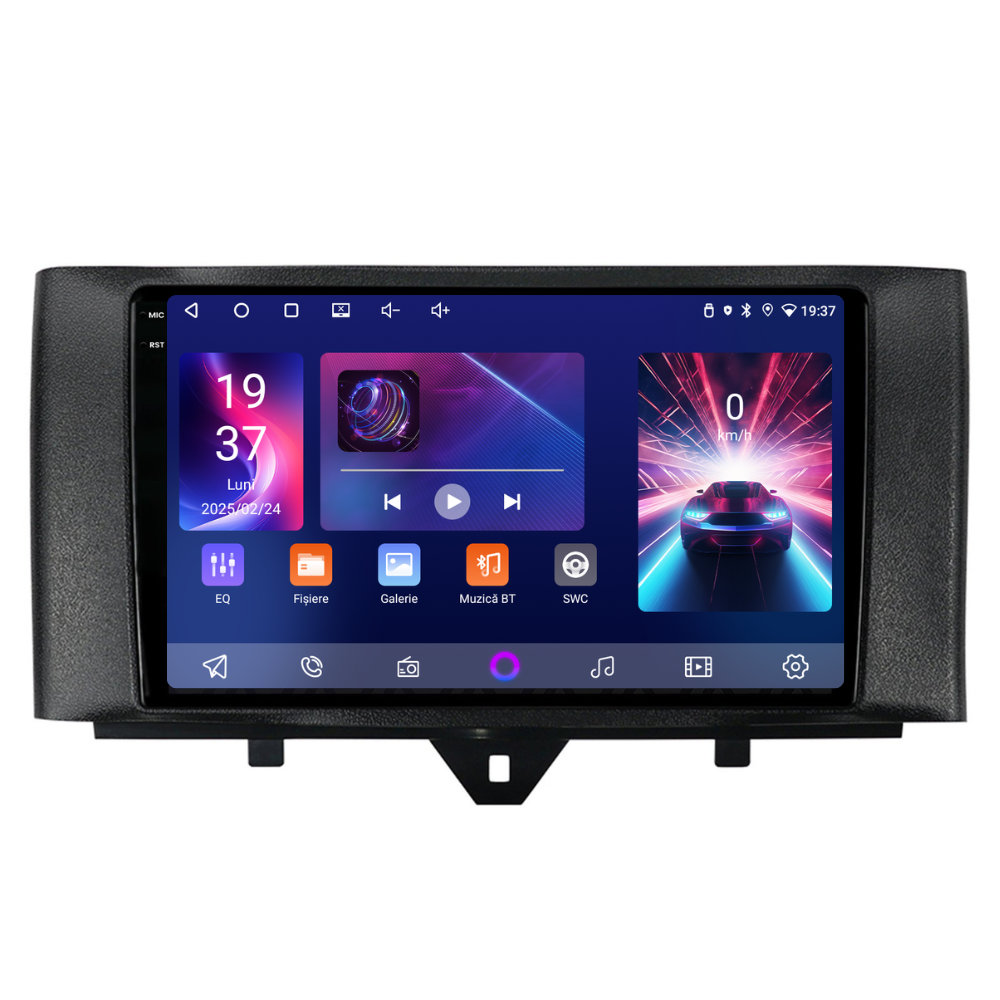 Navigatie Smart For Two / For Four (2010-2015), Android, Ecran 9", Carplay / Android auto