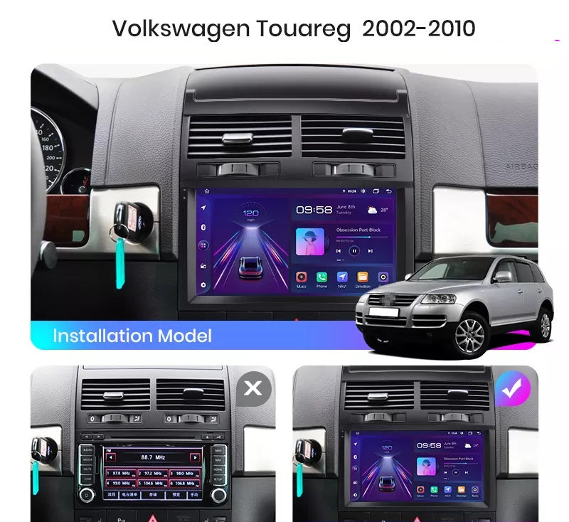 Navigatie Volkswagen Touareg (2002-2010), Android, Ecran 9", Carplay / Android auto