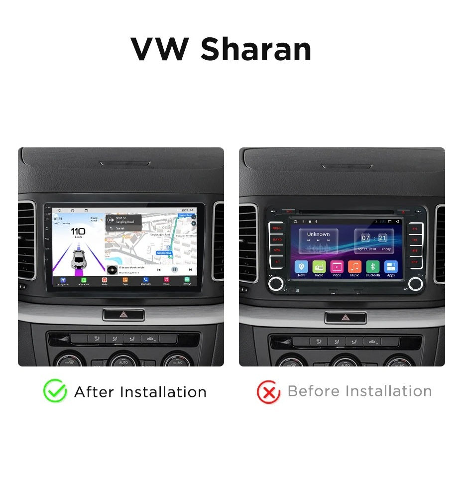 Navigatie Volkswagen Sharan (2012-2018), Android, Ecran 9", Carplay / Android auto