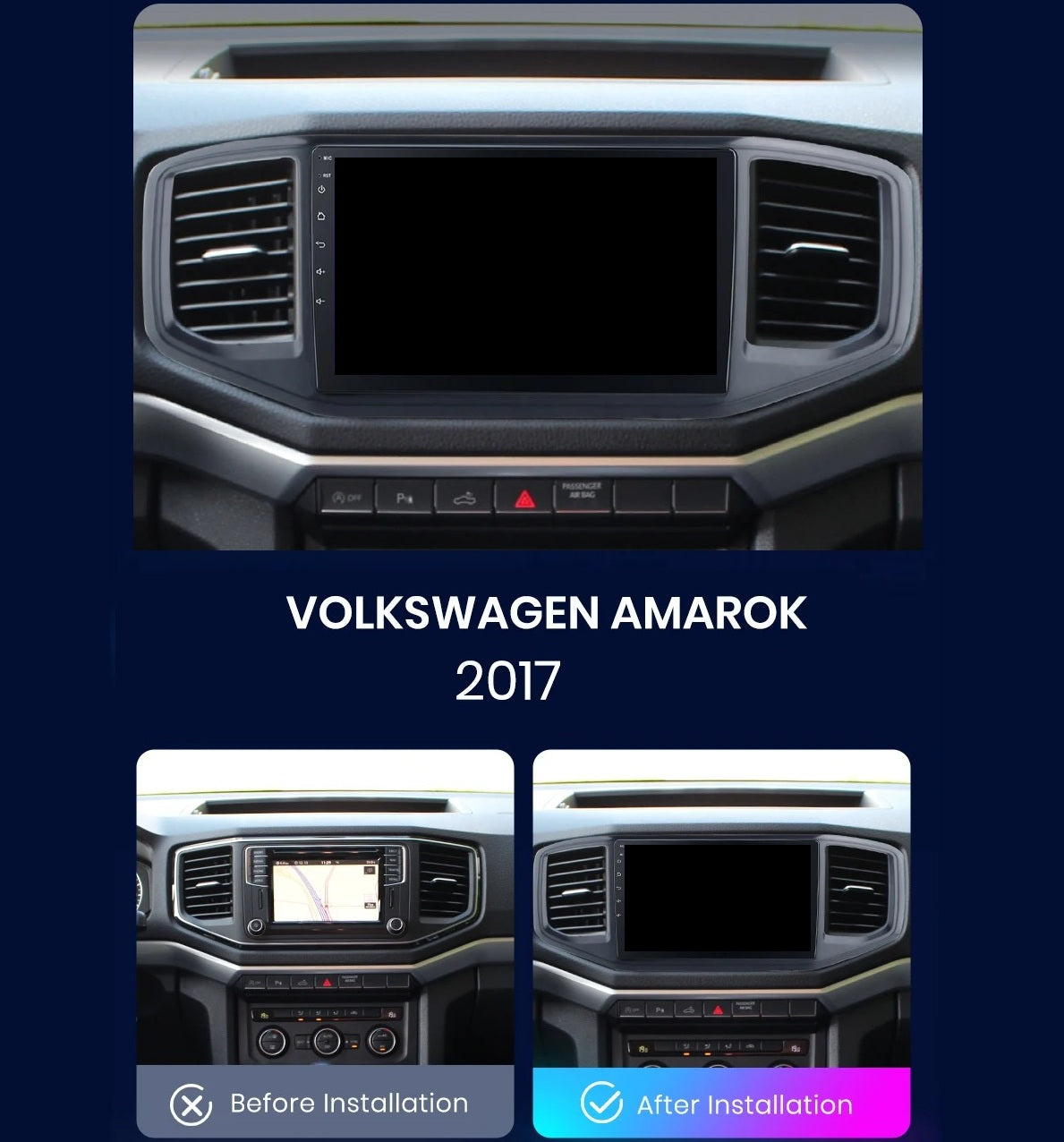 Navigatie Volkswagen Amarok (2016-2020), Android, Ecran 9", Carplay / Android auto