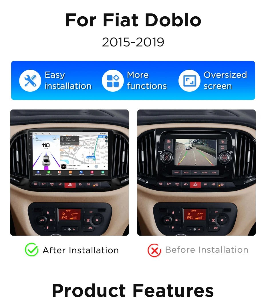 Navigatie Opel Combo (2015-2019), Ecran 9 inch 2K, 12GB RAM 256GB, 8-core