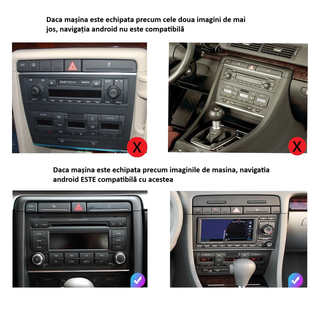 Navigatie Audi A4 (2002-2008), android.