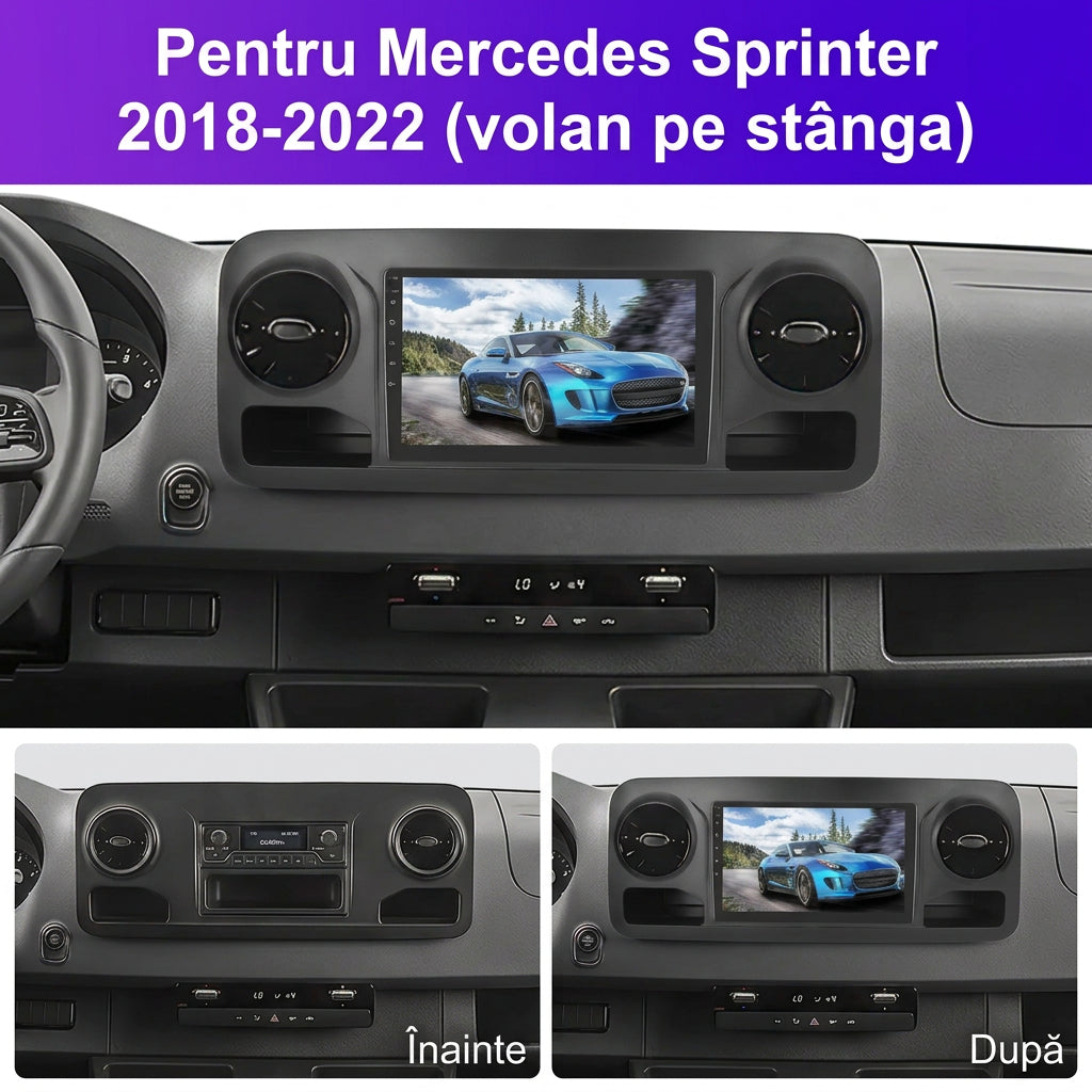 Navigatie Mercedes Sprinter (2018-2022), Android, Ecran 10", Carplay / Android Auto