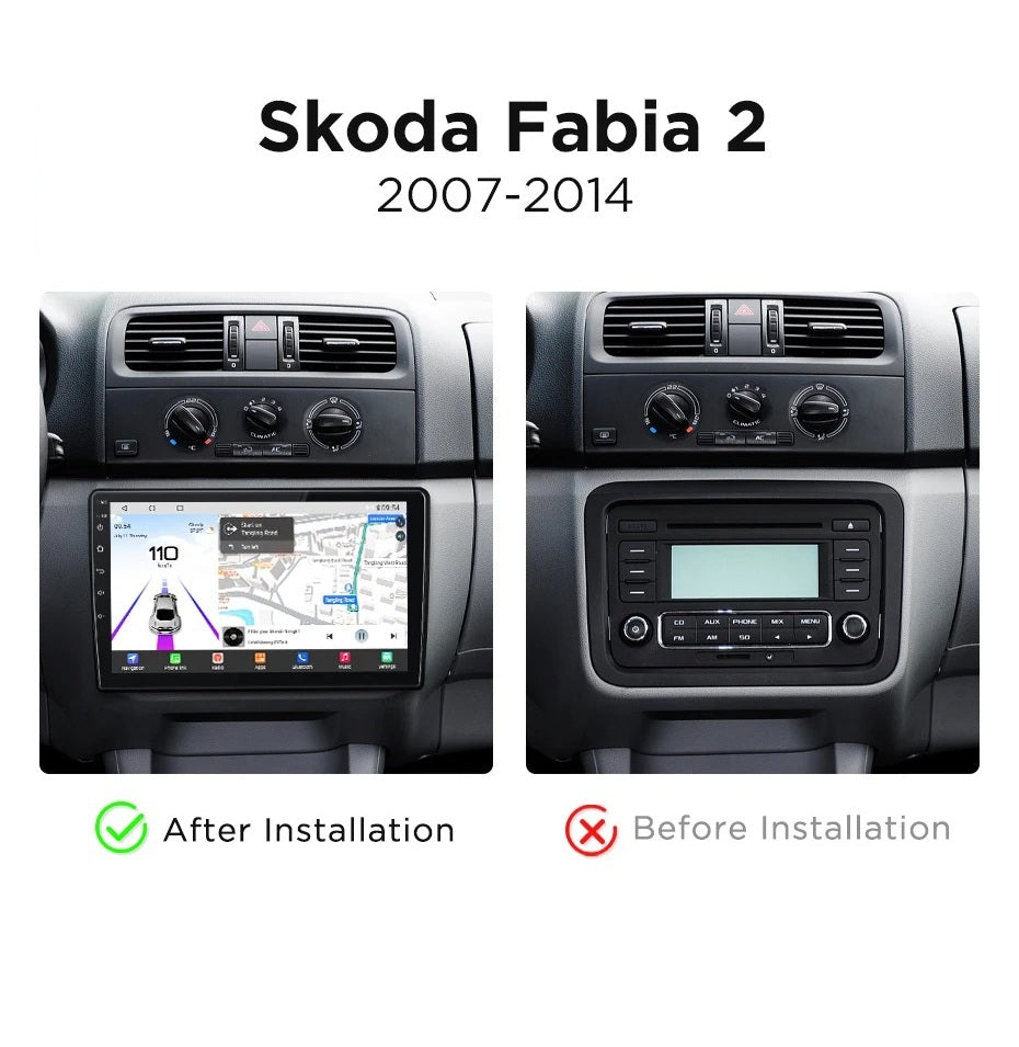 Navigatie Skoda Fabia (2008-2013), Android, Ecran 10", Carplay / Android auto
