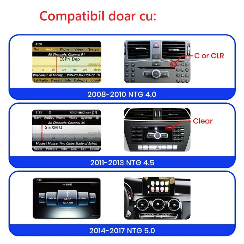Navigatie Mercedes V-Class W447 (2014-2018), Android, Carplay / Android Auto NTG 5.0