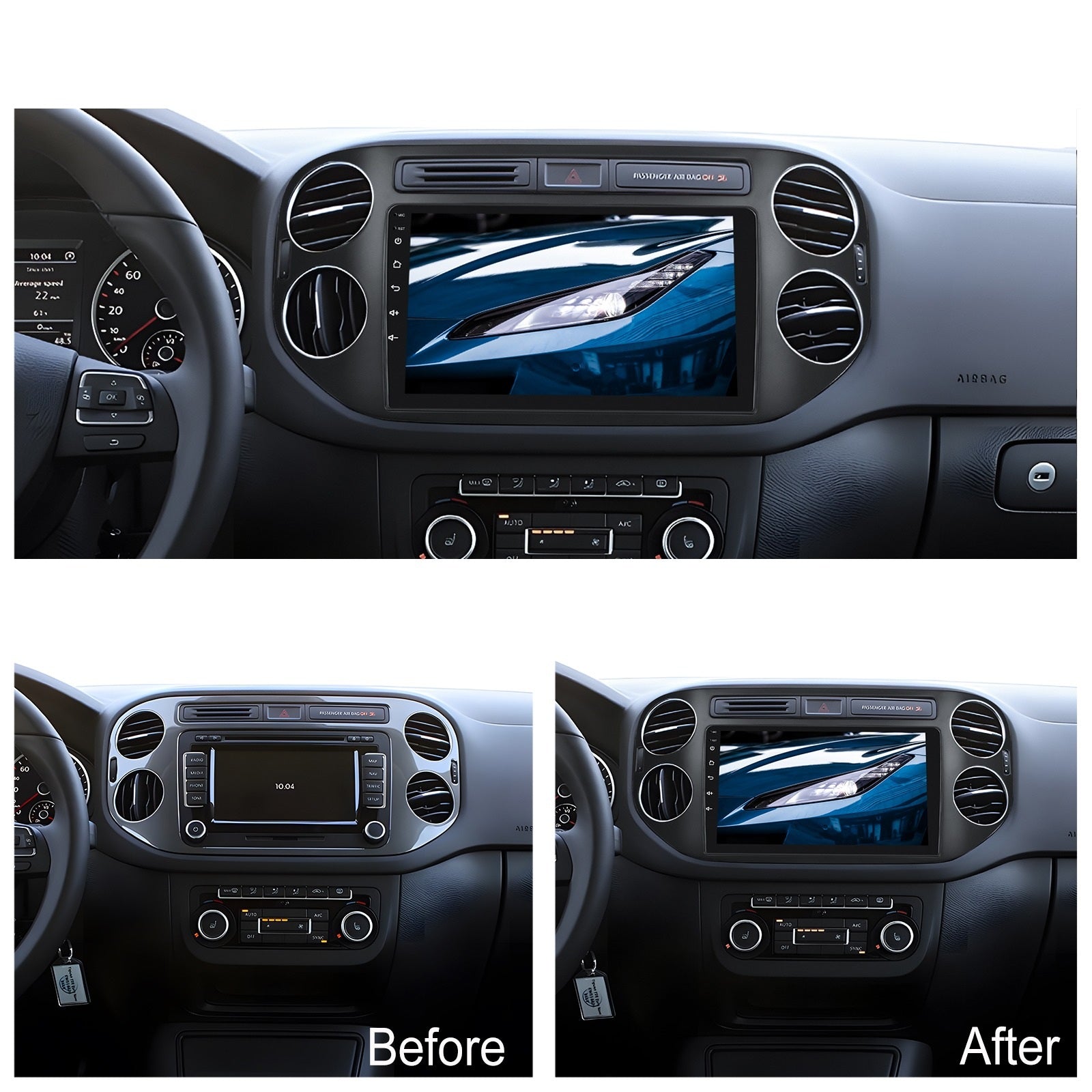 Navigatie volkswagen Tiguan (2011-2016), Android, Ecran 9", Carplay / Android Auto