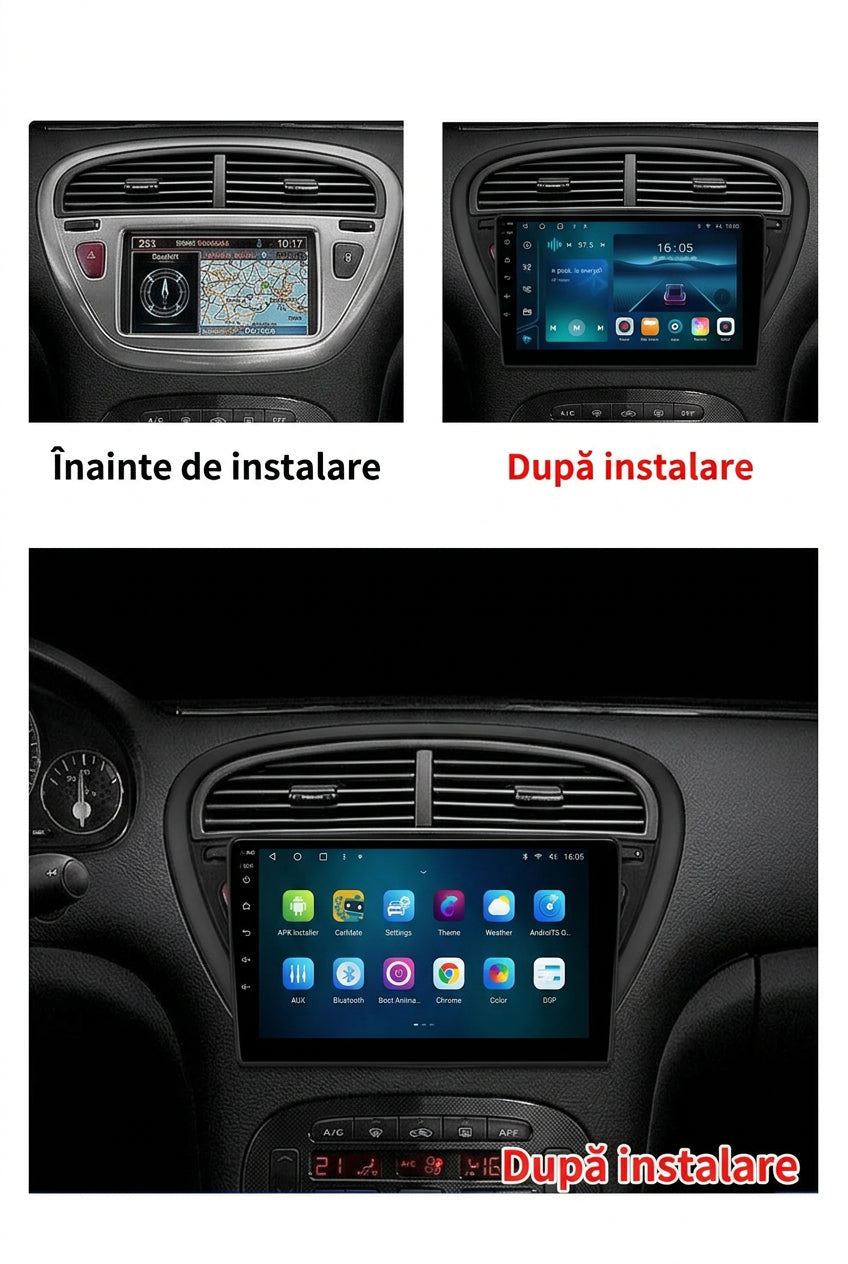 Navigatie Peugeot 607 (2004-2011), Ecran 9", Carplay / Android Auto
