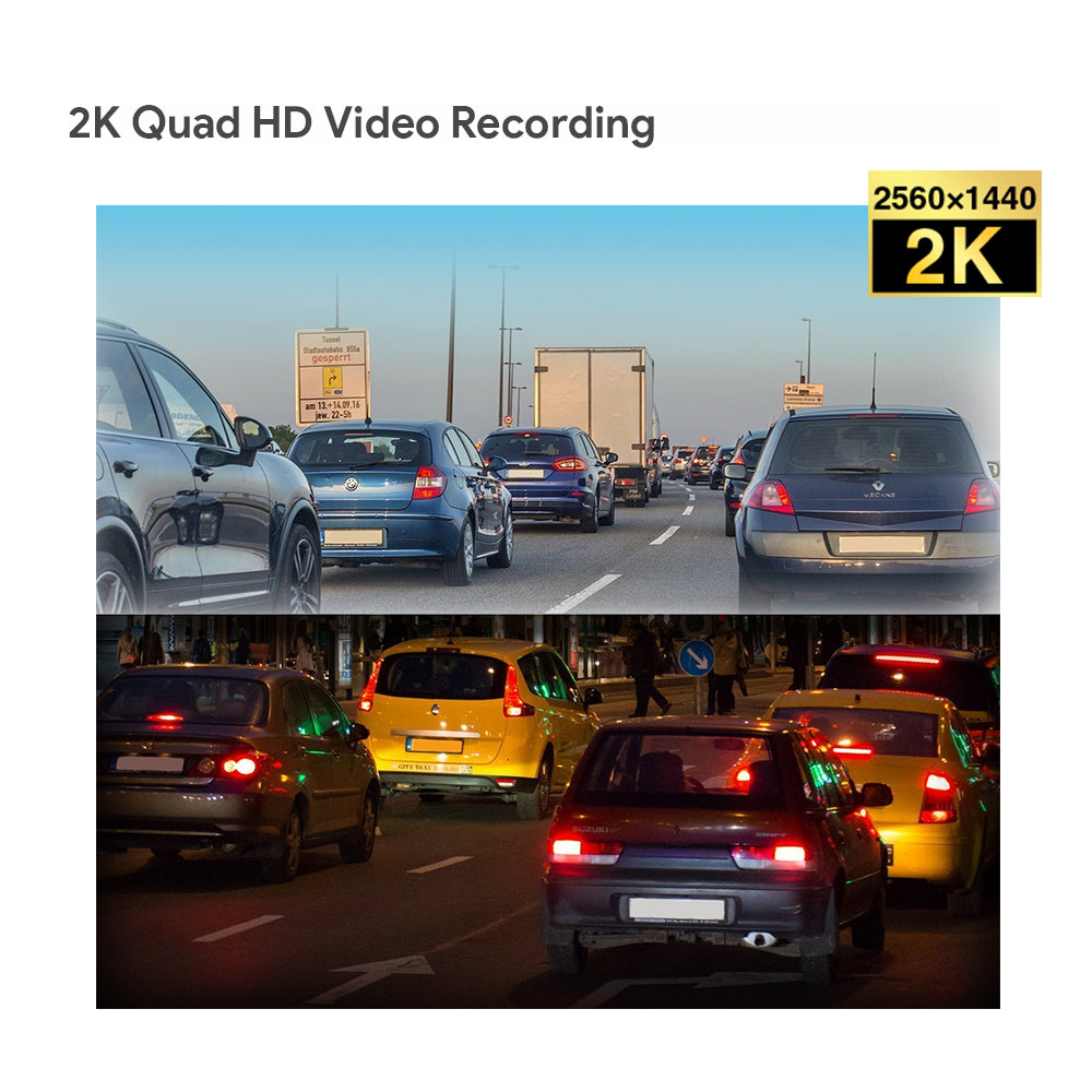 Camera auto 2K, viziune nocturna, DVR trafic