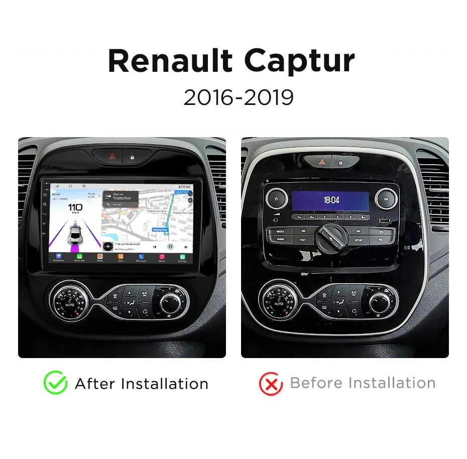 Navigatie Renault Captur (2013-2019), Android, Ecran 9", Carplay  / Android auto