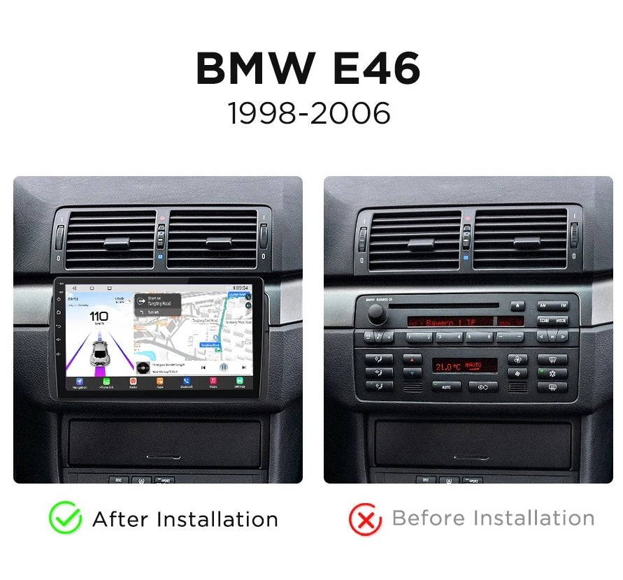 Navigatie BMW E46 (1998-2006), Android, Ecran 9", Carplay / Android Auto