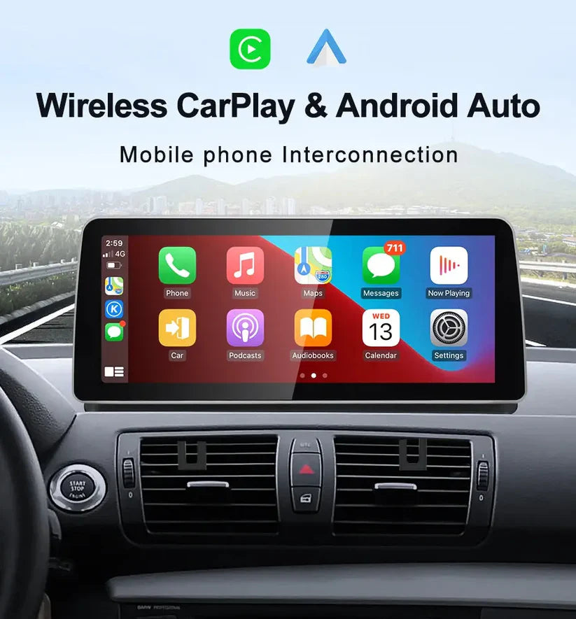Navigatie Bmw Seria 1 E81 E82 E87 E88 (2003-2014), Android, Carplay / Android auto