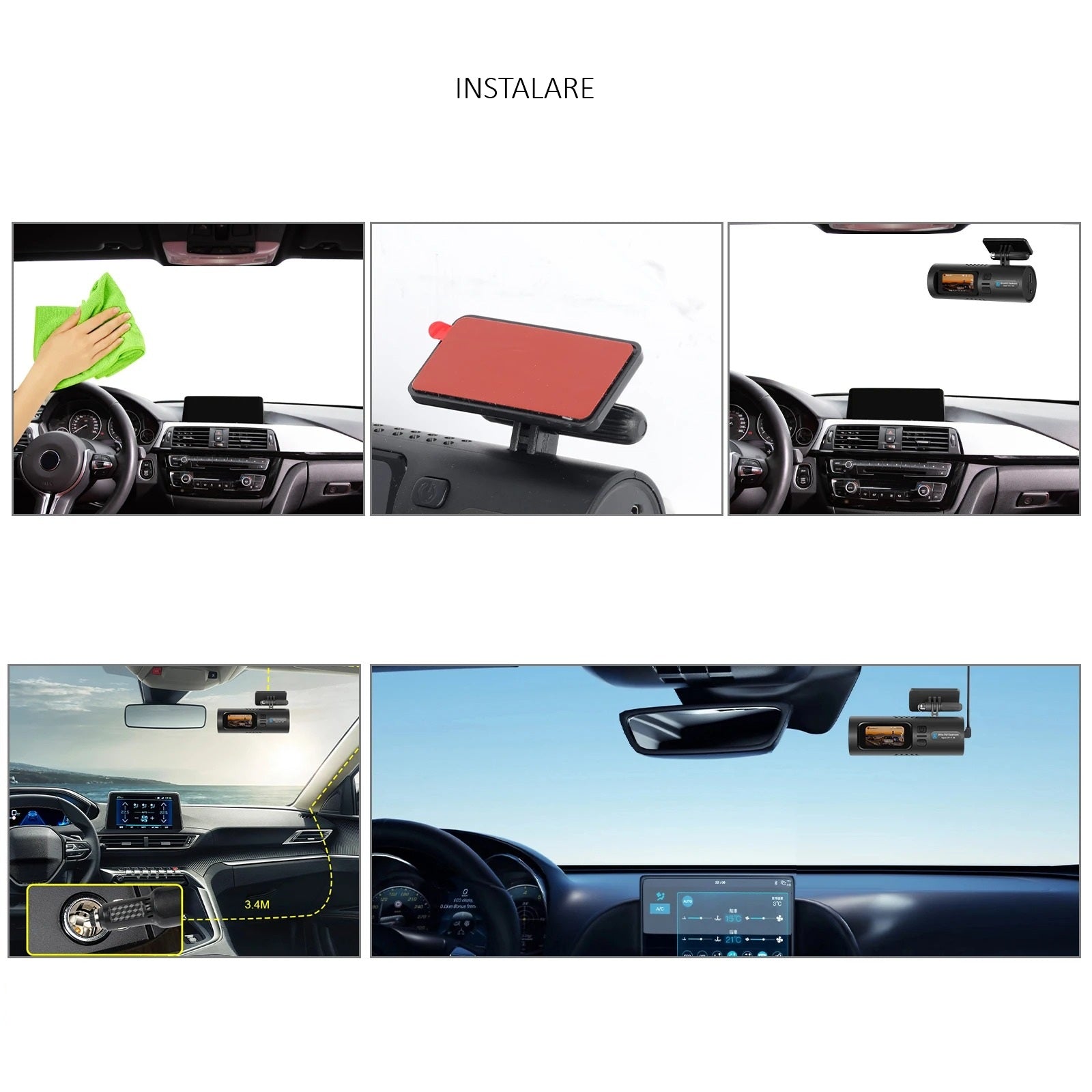 Camera dvr auto, inregistrare trafic 2K, WiFi