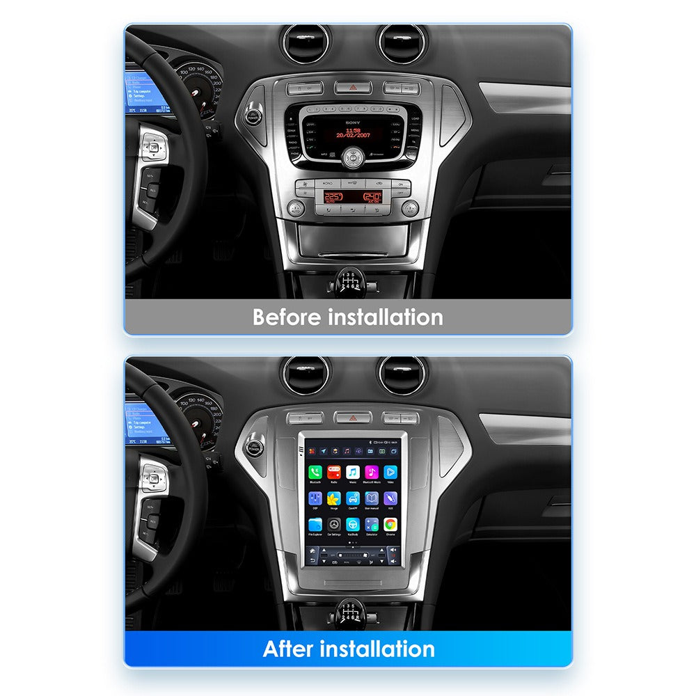 Navigatie Ford Mondeo 2007-2011, carplay / android auto, ecran tip tesla 9.7 inch