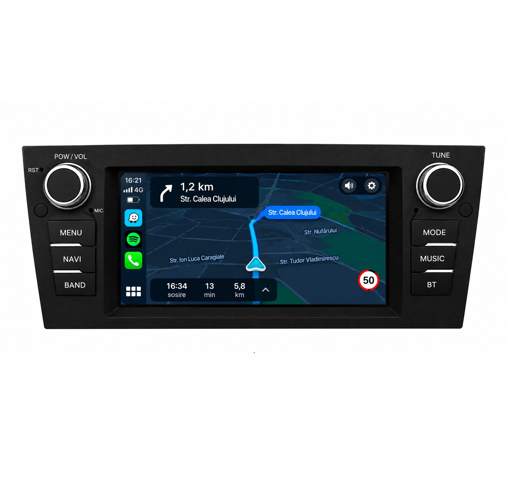 Navigatie BMW Seria 3 E90 / E91 (2004-2012), Android, Ecran 7", Carplay / Android auto