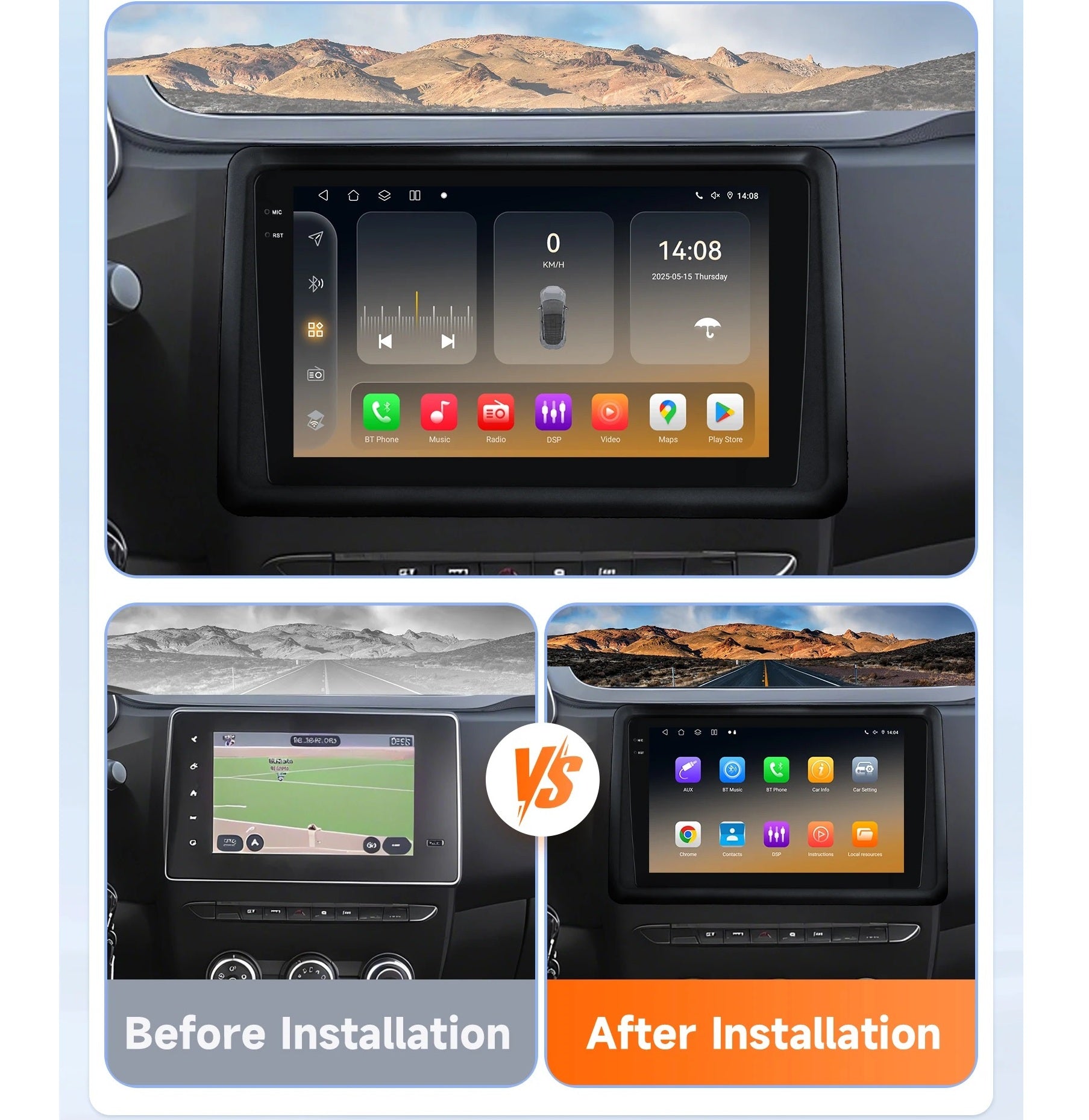Navigatie Renault Express (2021+), Ecran 10", Carplay / Android Auto