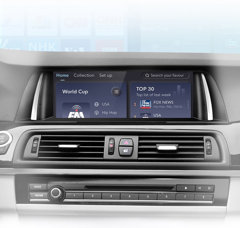 Navigatie Bmw Seria 5 F10 F11 (2010-2017), Ecran 10.25", Android, Carplay / Android Auto