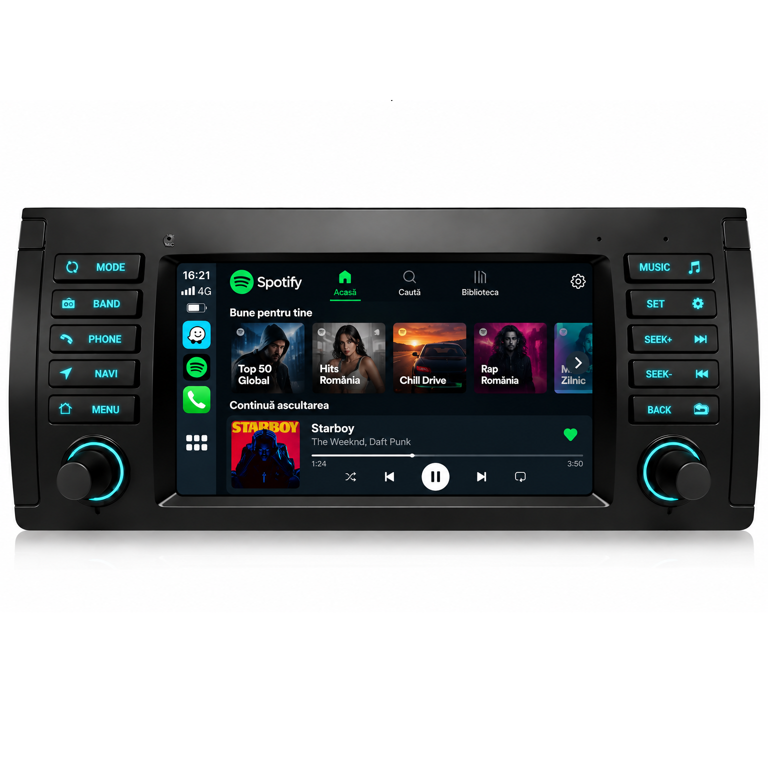 Navigatie Bmw X5 E53 (1999-2006), Ecran 7", Carplay / Android auto