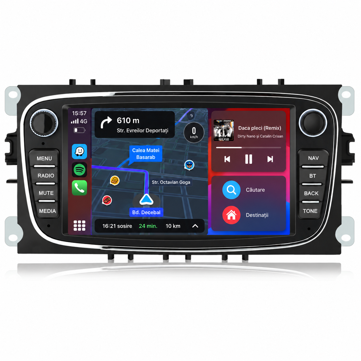 Navigatie Ford Focus / Kuga / Mondeo , Android, Ecran 7", Carplay / Android auto