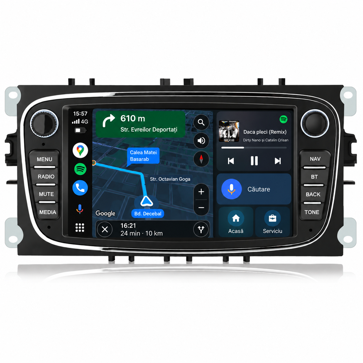 Navigatie Ford Focus / Kuga / Mondeo , Android, Ecran 7", Carplay / Android auto