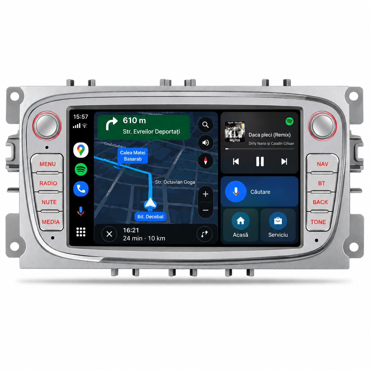 Navigatie Ford Focus / Kuga / Mondeo , Android, Ecran 7", Carplay / Android auto