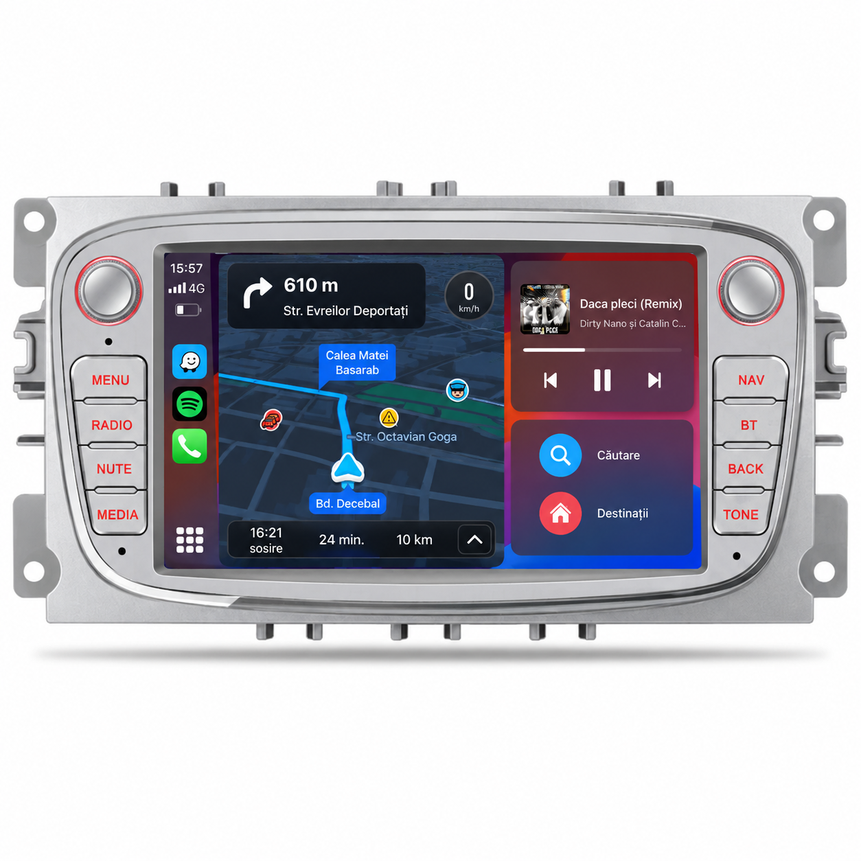 Navigatie Ford Focus / Kuga / Mondeo , Android, Ecran 7", Carplay / Android auto