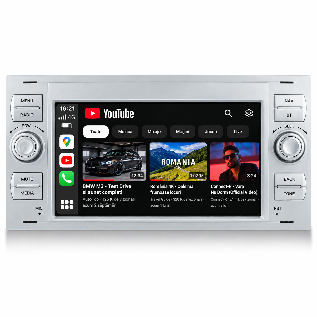 Navigatie Ford Focus / Fiesta / Transit / Kuga / Mondeo , Android, Ecran 7", Carplay / Android auto