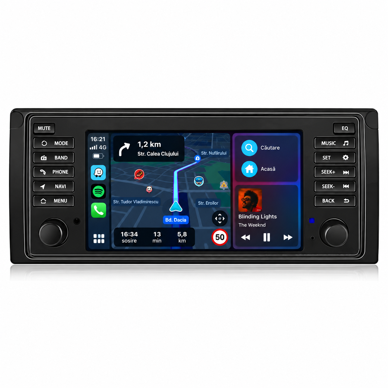 Navigatie Bmw Seria 5 E39 (1995-2004), Ecran 7", Carplay / Android auto