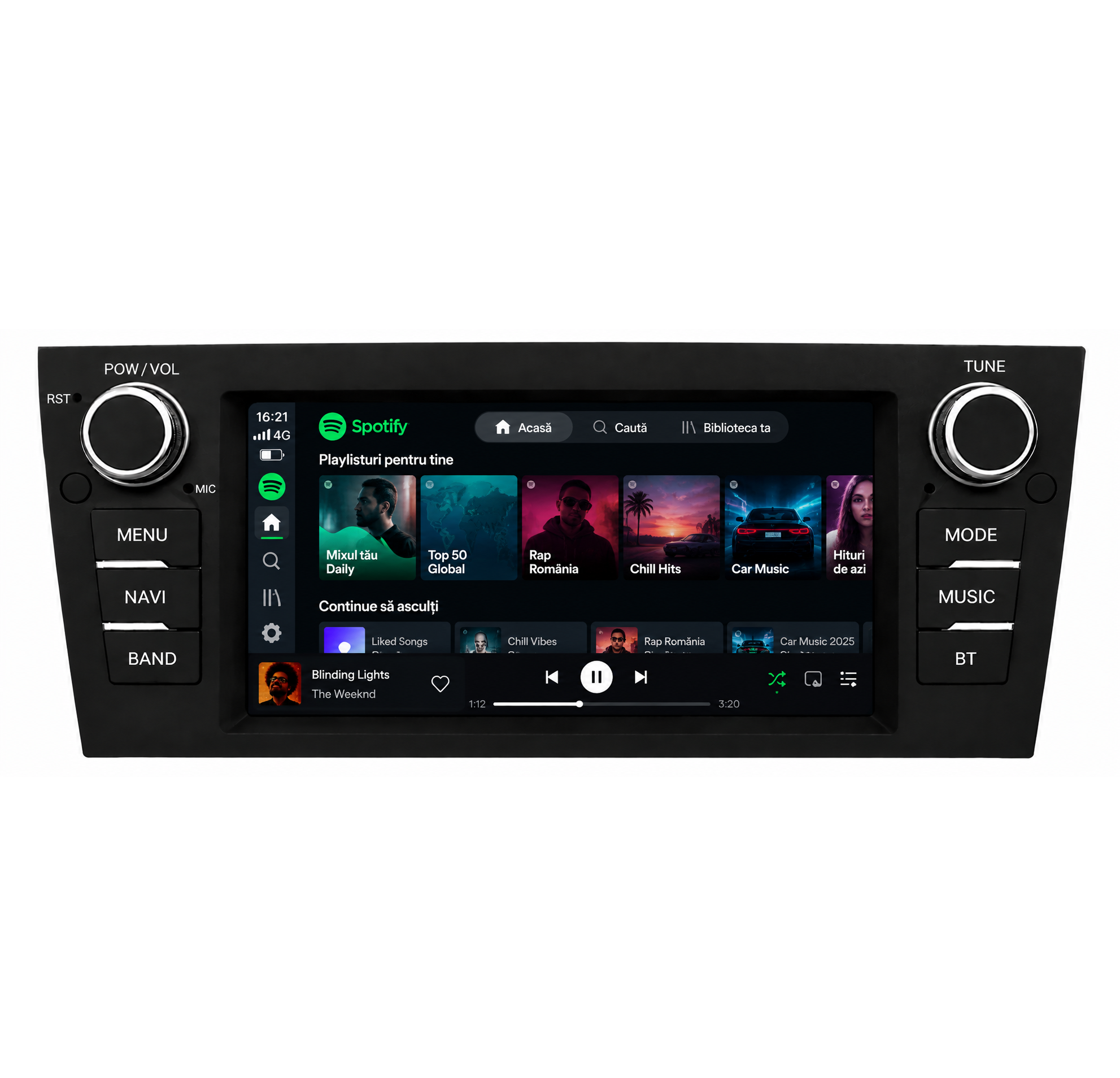 Navigatie BMW Seria 3 E90 / E91 (2004-2012), Android, Ecran 7", Carplay / Android auto
