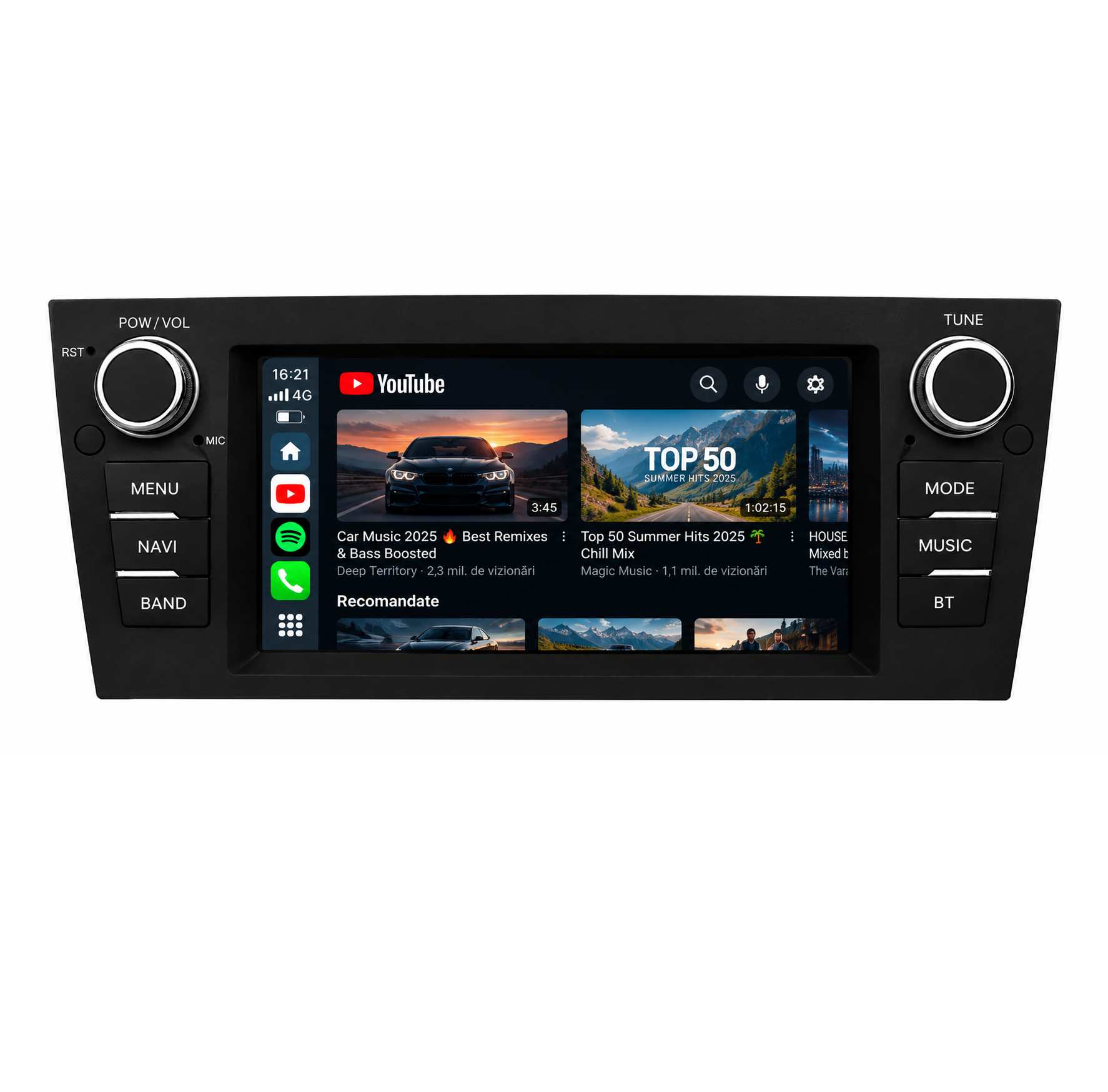 Navigatie BMW Seria 3 E90 / E91 (2004-2012), Android, Ecran 7", Carplay / Android auto