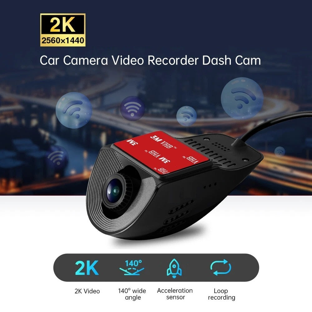Camera auto 2K, viziune nocturna, DVR trafic