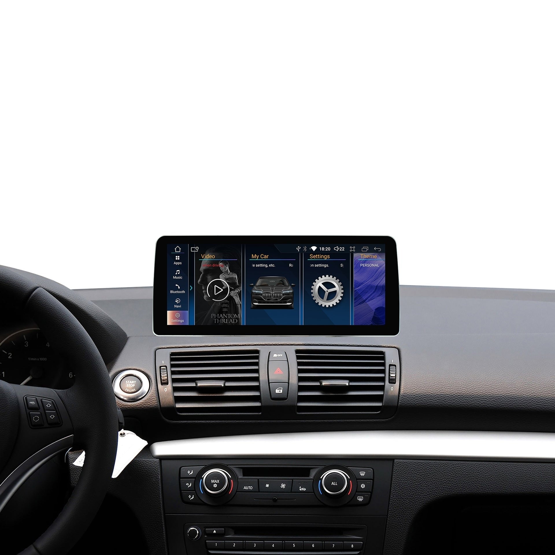 Navigatie Bmw Seria 1 E81 E82 E87 E88 (2003-2014), Android, Carplay / Android auto