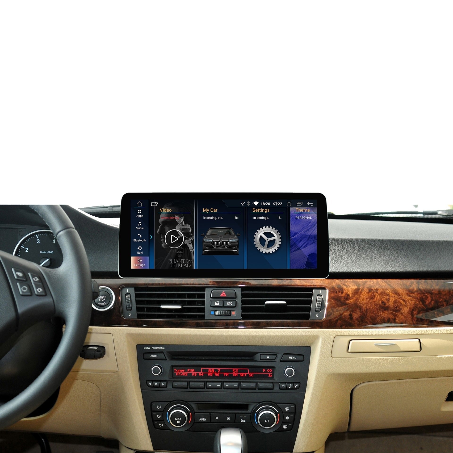 Navigatie BMW Seria 3 E90 E91 E92 E93 (2004-2012), Android, Carplay / Android auto