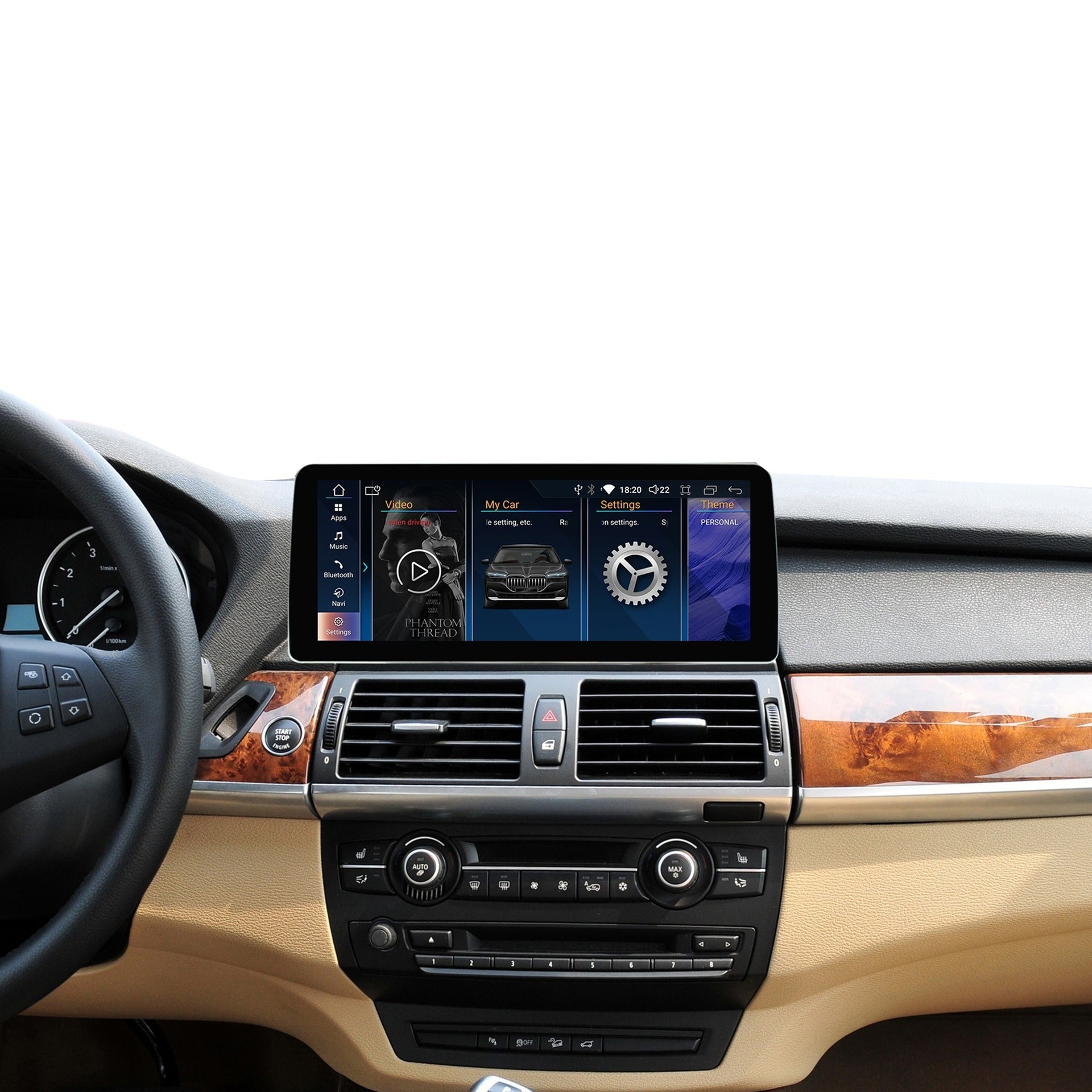Navigatie Bmw X5 E70 (2006-2013), Android, Carplay / Android Auto