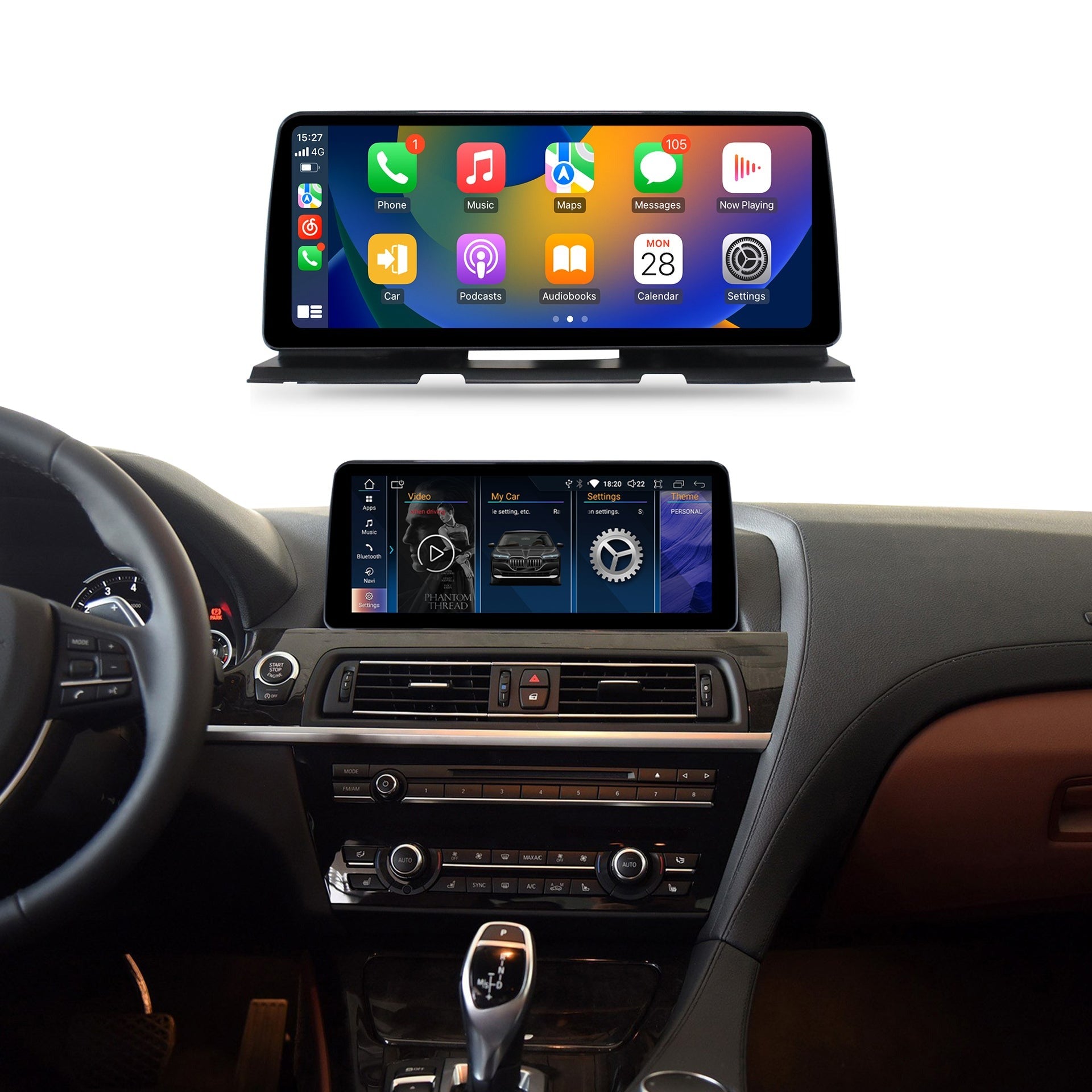 Navigatie Bmw seria 6 F06 F12 F13 (2010-2018), Android, carplay / android auto