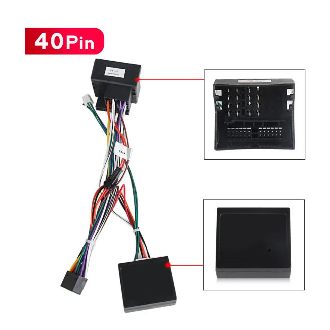 Cablu alimentare navigatie android quadlock vw, skoda, seat, 40 pini + canbus