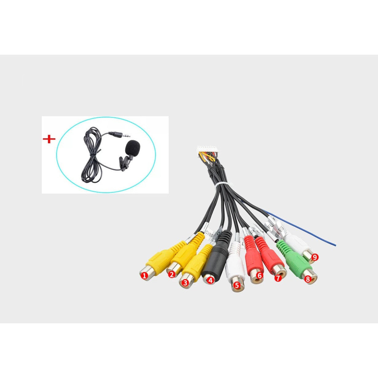 Cablu rca + microfon extern navigatie navi android subwoofer 20 pini