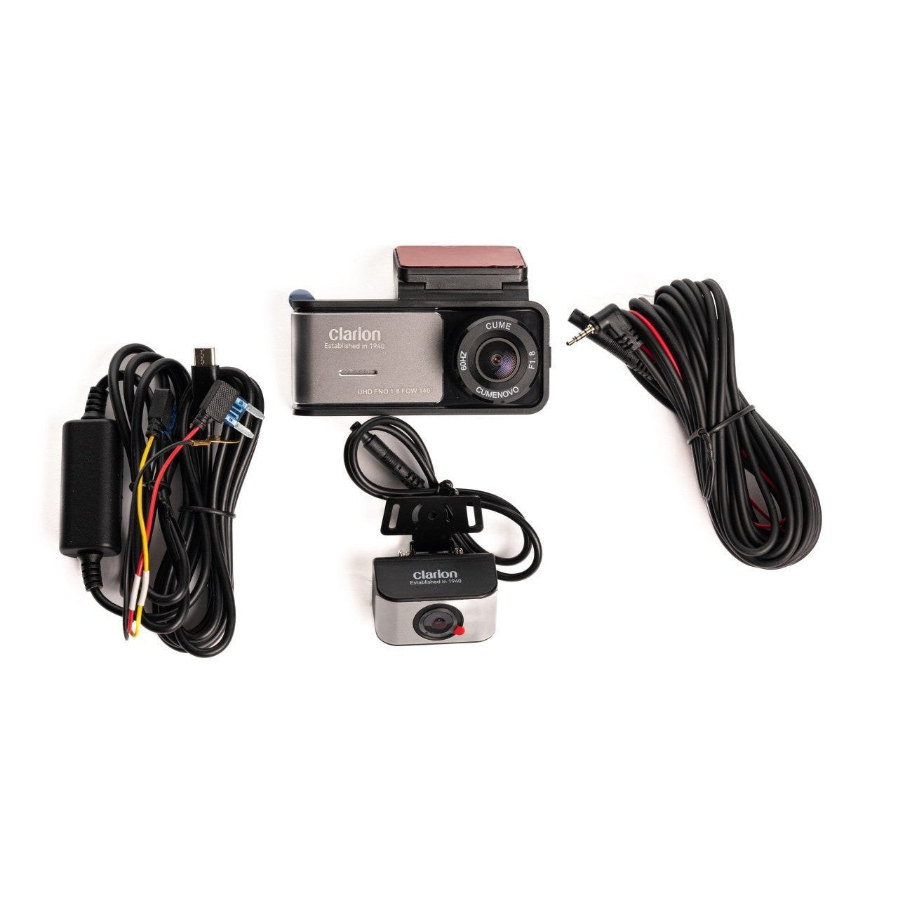 Camera auto, Clarion 2K fata - spate 1080p + Kit inregistrare 24h / 24h, cu aplicatie telefon