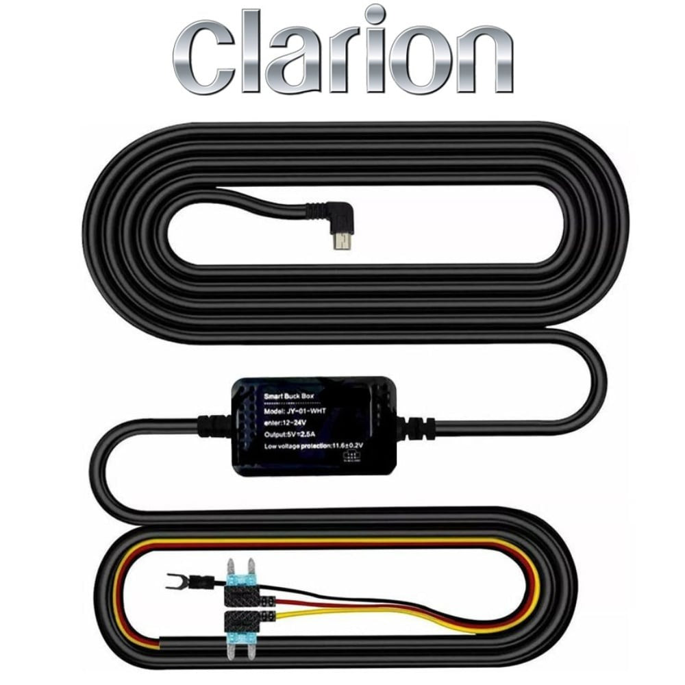 Camera auto cu marsarier, Clarion 2k fata - spate 1080p + Kit inregistrare 24h / 24h