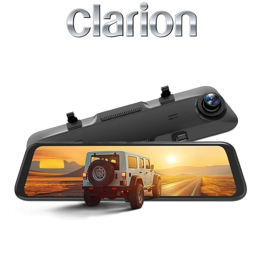 Camera auto cu marsarier, Clarion 1080p fata - spate 720p + Kit inregistrare 24h / 24h