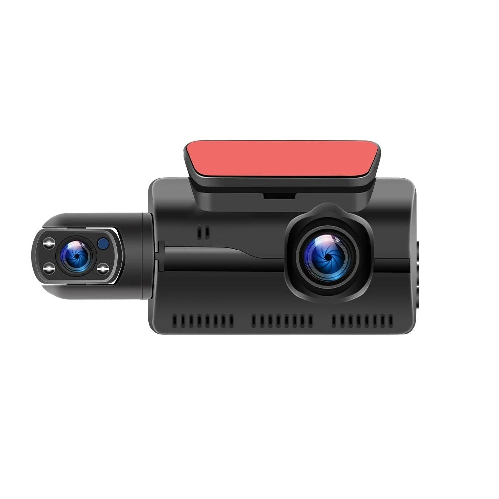 Cameră DVR Auto Full HD – Duală, Filmare Față + Interior, Detectare Impact