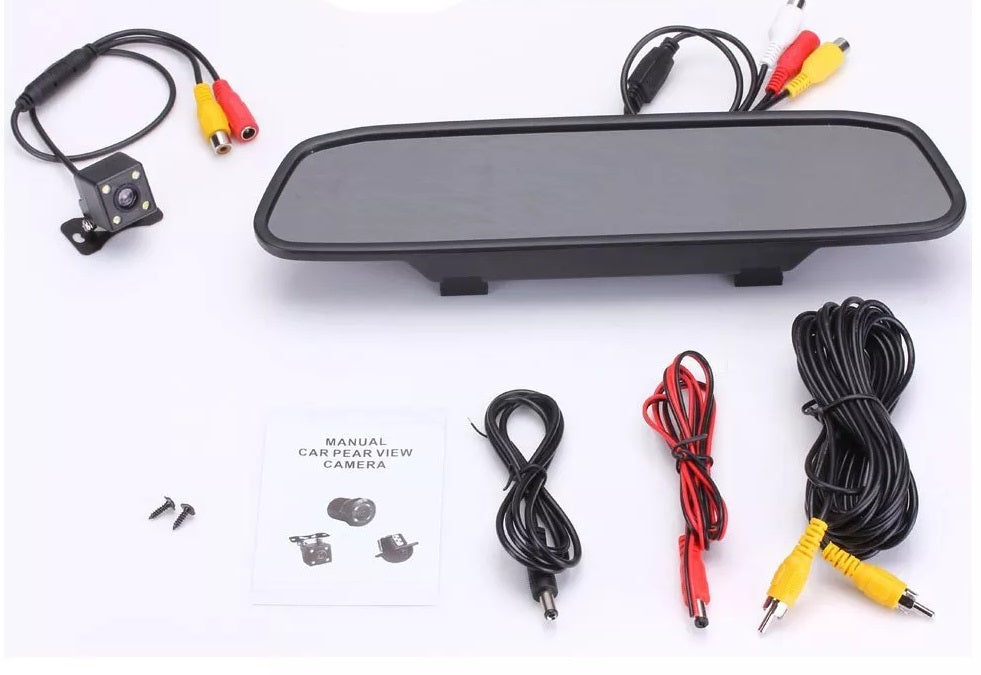 Camera marsarier auto in oglinda, pachet camera + oglinda